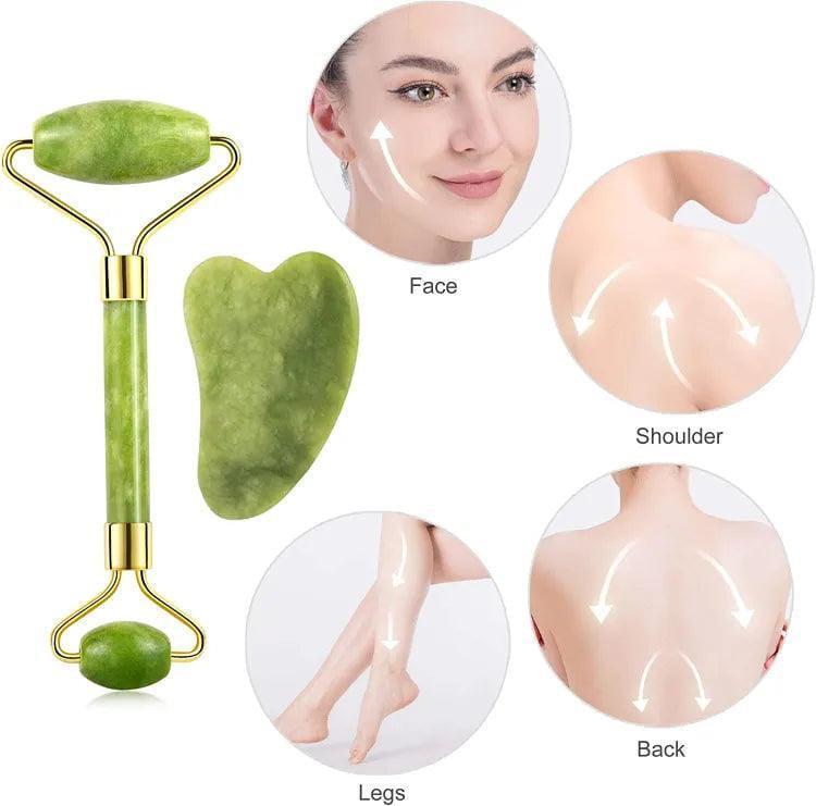 Jade Roller with Gua Sha - 2 in 1