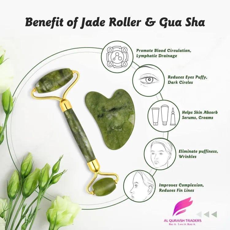 Jade Roller with Gua Sha - 2 in 1